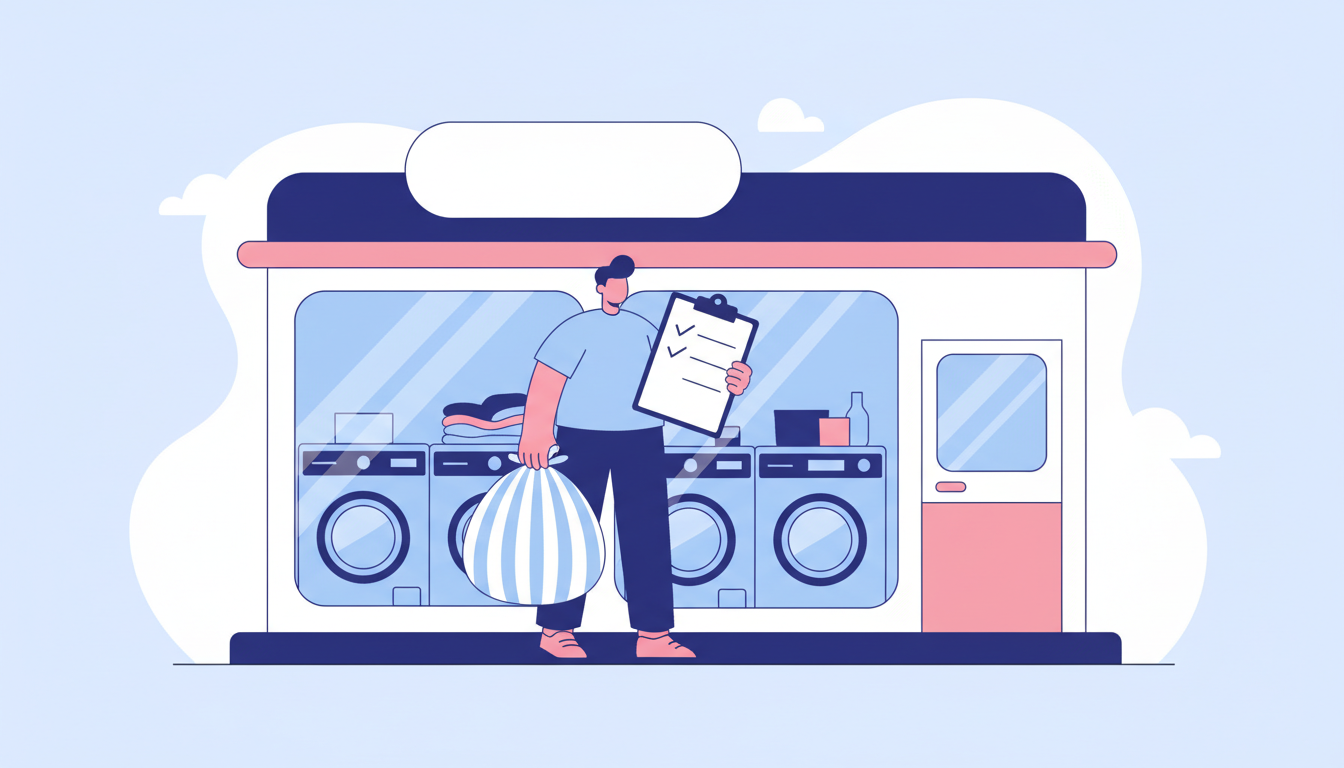 What to bring to a laundromat checklist