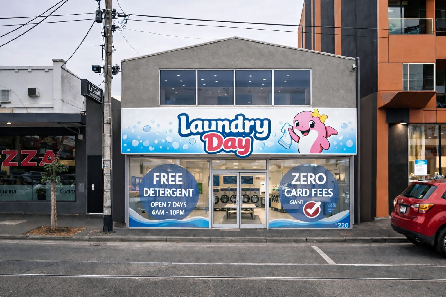 Laundry Day Brunswick East storefront at 220 Lygon Street